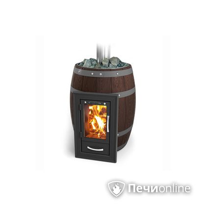 Дровяная печь-каменка TMF Вариата Inox Люмина КТК Баррель палисандр в Горно-Алтайске