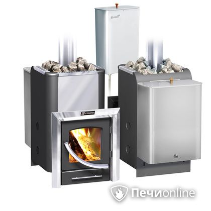 Дровяная банная печь Ермак Элит 20-ПС стекло нержавеющая сталь регулируемый тоннель в Горно-Алтайске