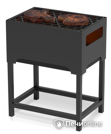 Мангал Везувий Турист №1 с чугунной решеткой "СТЕЙК" на подставке в Горно-Алтайске