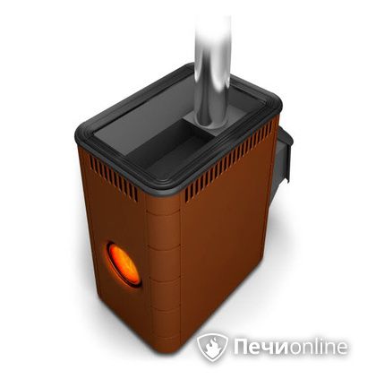 Дровяная банная печь TMF  Аврора Inox ДА Иллюминатор терракота  в Горно-Алтайске