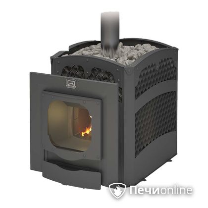 Дровяная банная печь Теплодар Былина сетка 24 Ч Панорама (1.1) в Горно-Алтайске