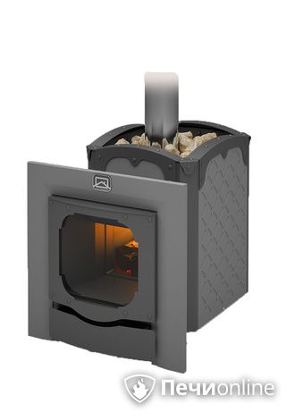 Дровяная банная печь Теплодар Былина-12 Ч Панорама (1.1) в Горно-Алтайске