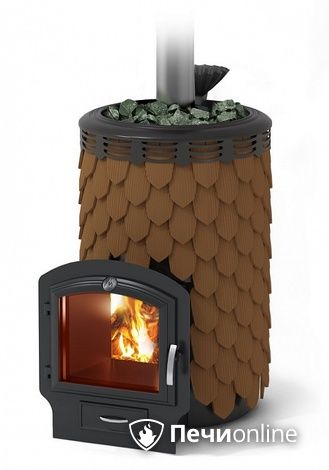 Дровяная банная печь TMF Альфа Панголина Лайт Inox ЧДБСЭ ЗК терракота в Горно-Алтайске