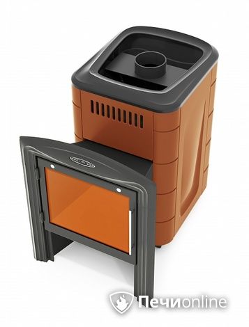 Дровяная банная печь TMF Компакт 2017 Inox Витра терракота в Горно-Алтайске