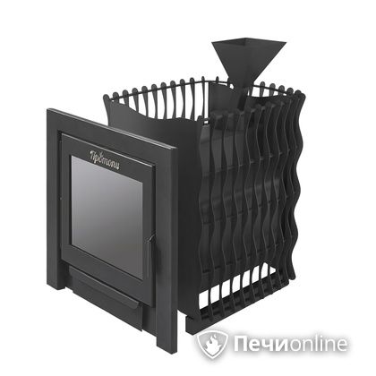 Дровяная банная печь Протопи Вулкан 18 Подкова Панорама в Горно-Алтайске