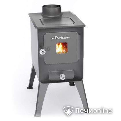 Печь-буржуйка Ермак садовая со стальной плитой со стеклом в Горно-Алтайске