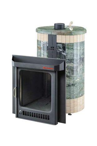 Печь для бани Ферингер  Оптима ПФ ("Окаменевшее дерево" перенесённый рисунок+Жадеит) в Горно-Алтайске