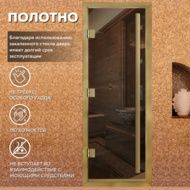 Дверь для бани Arta Премьер 60G Бронза с профилем под золото, 1900х700 мм