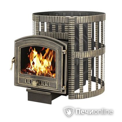 Дровяная банная печь Везувий Легенда Ковка 22 (224) чугун в Горно-Алтайске