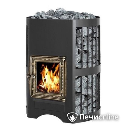 Дровяная банная печь Везувий Скиф Стандарт 22 ДТ-4С без выносного тоннеля в Горно-Алтайске