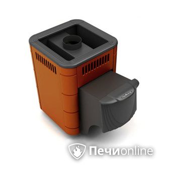 Дровяная банная печь TMF Оса Carbon терракота дверь антрацит в Горно-Алтайске