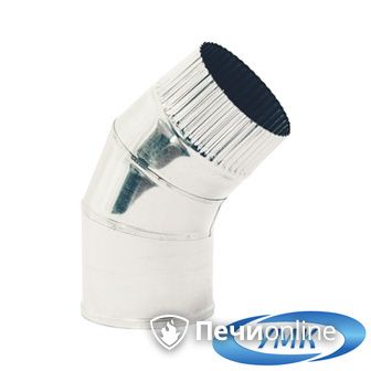 Дымоход УМК Отвод 135° D130 0.5мм нержавейка в Горно-Алтайске