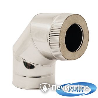 Дымоход УМК Сэндвич-отвод 90° D150х210 Н+Н 1.0мм 0.5мм по воде в Горно-Алтайске