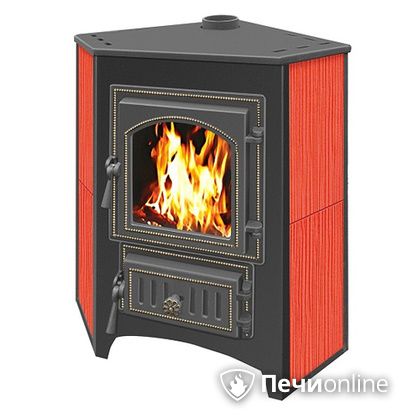 Печь-камин Везувий ПК-01(220) угловой красный в Горно-Алтайске