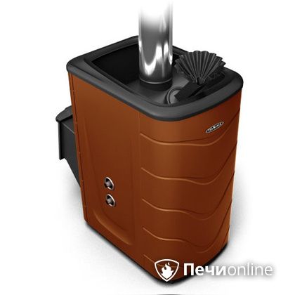 Дровяная банная печь TMF Гейзер 2014 Inox с теплообменником терракота в Горно-Алтайске