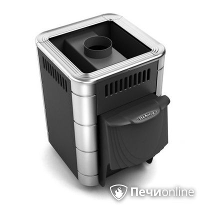 Дровяная банная печь TMF Оса Inox дверь антрацит короткий канал антрацит в Горно-Алтайске