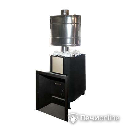 Газовая печь для бани УЗПО Синара Метеорит газо-дровяная антрацит без ГГУ в Горно-Алтайске