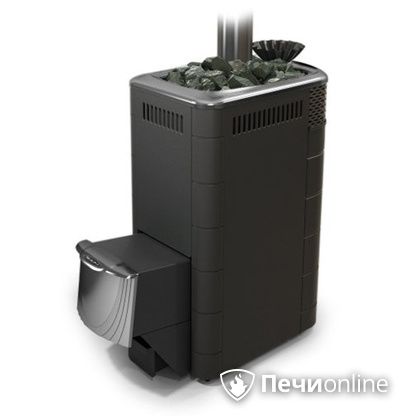 Дровяная банная печь TMF Гейзер XXL 2017 Inox дверь из нержавейки закрытая каменка антрацит в Горно-Алтайске