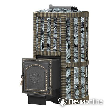 Дровяная банная печь Везувий Ураган Ковка 22 (271) с закрытой каменкой чугун в Горно-Алтайске