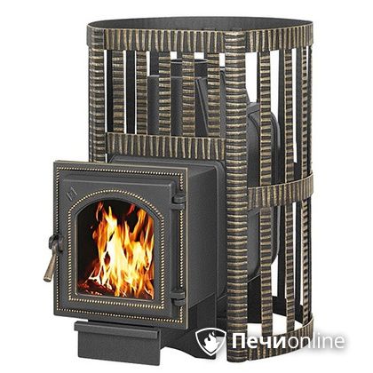 Дровяная банная печь Везувий Легенда Ковка 28 (270) чугун в Горно-Алтайске