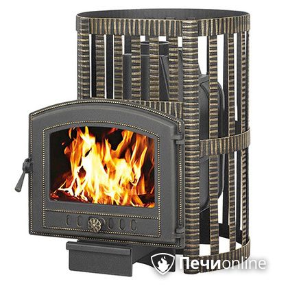 Дровяная банная печь Везувий Легенда Ковка 28 (224) чугун в Горно-Алтайске