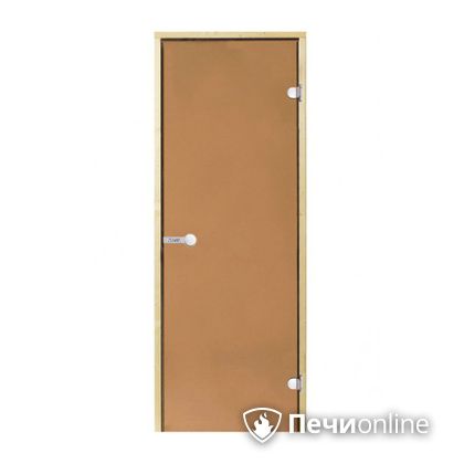 Дверь для бани Harvia Стеклянная дверь для сауны 8/19 коробка сосна бронза  D81901M в Горно-Алтайске